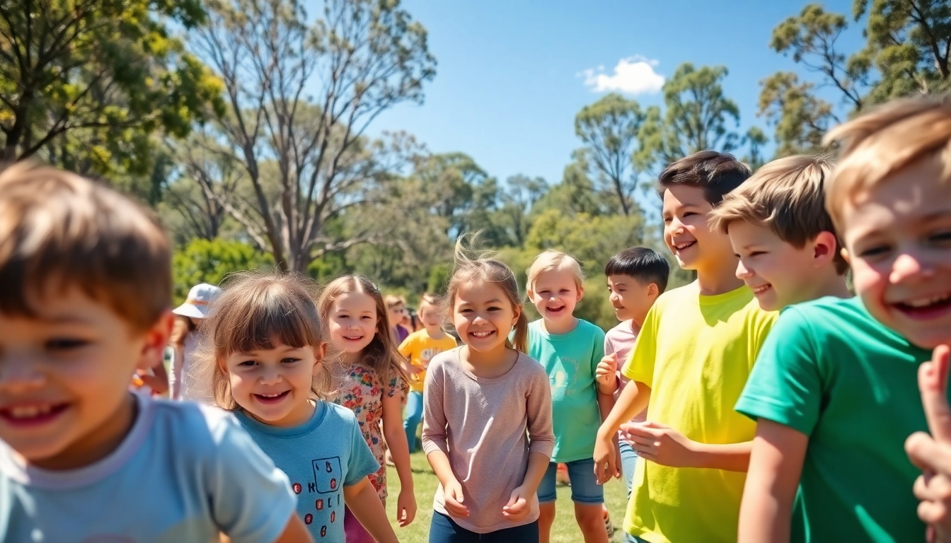 Children participating in a wildfire event Perth, enjoying fun activities and outdoor games.