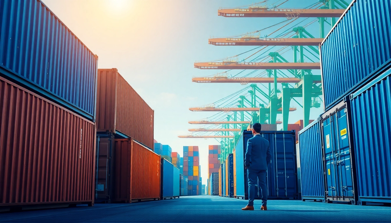 Analyze export tariffs in a vibrant port setting showcasing dynamic global trade.