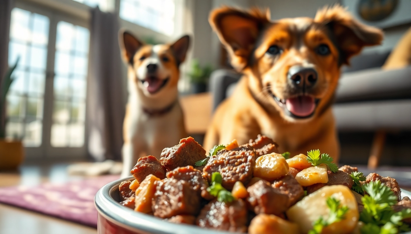 A dog's bowl filled with badlands ranch superfood complete, showcasing its nutritious ingredients.