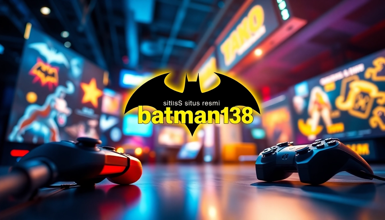 Menampilkan logo situs resmi batman138 dalam antarmuka gaming yang energik dan modern.