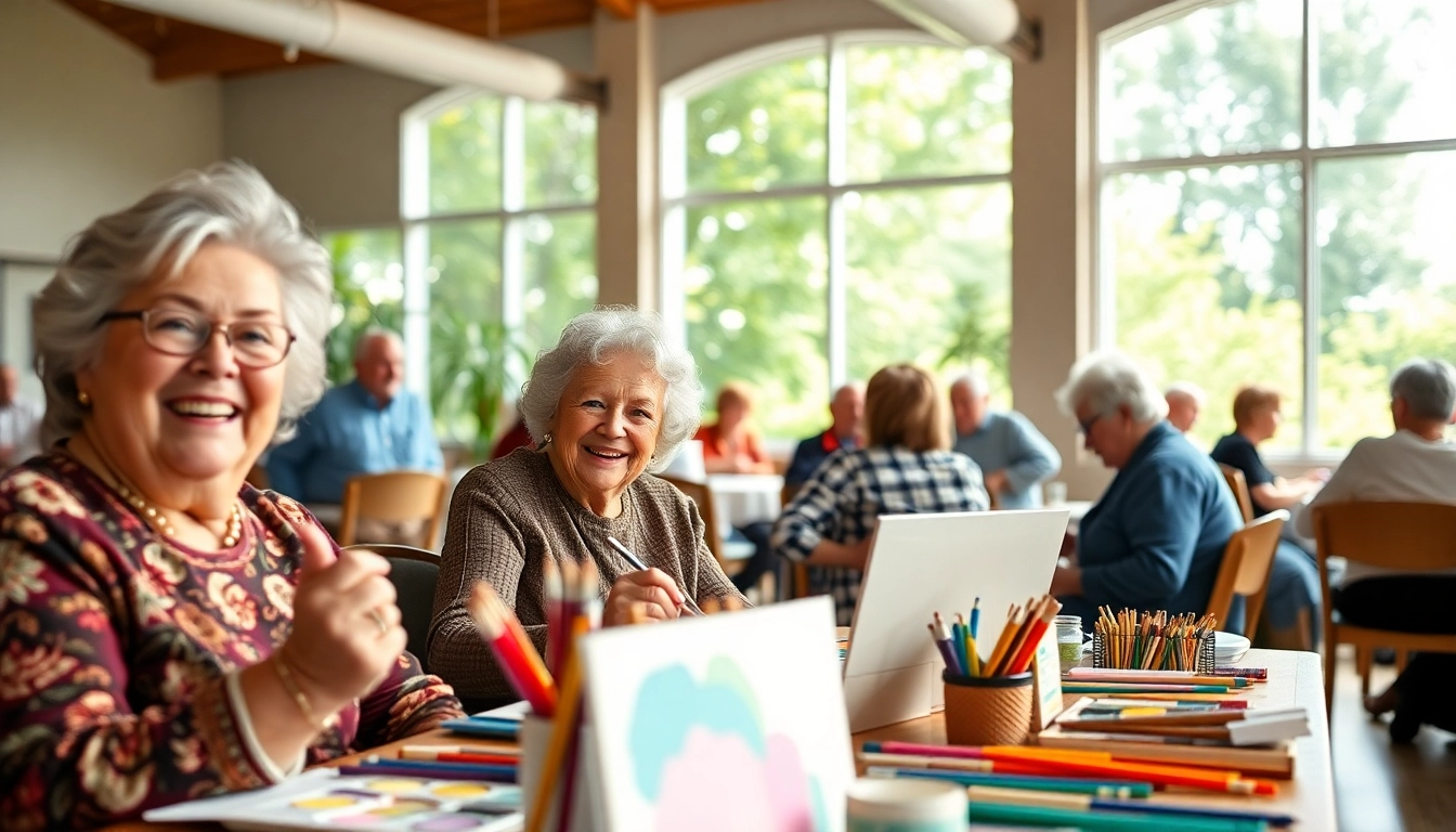 Seniors engage in vibrant activities at the howard lieburn senior center, promoting community and creativity.